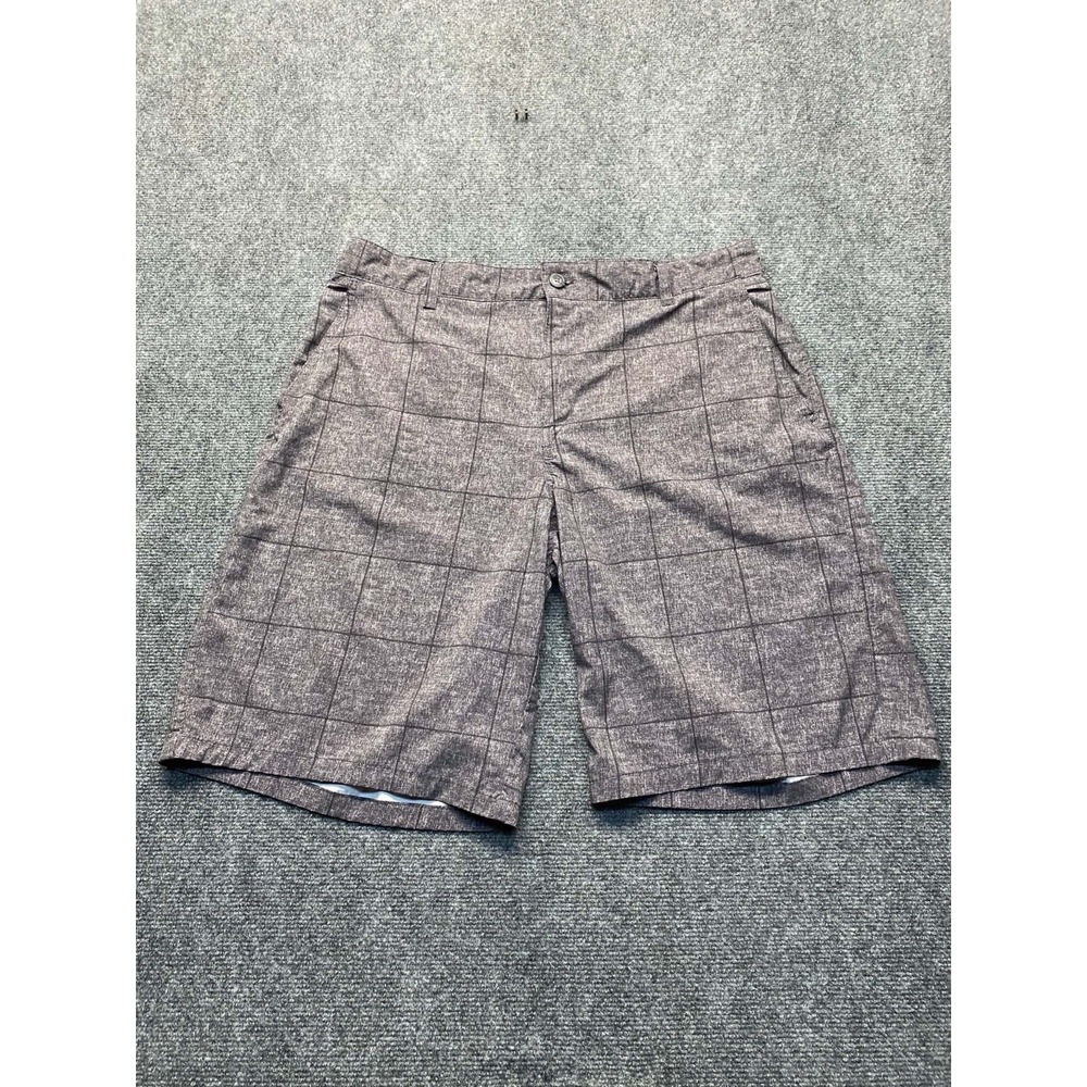 OP OPFLEX 4 SWay Stretch Men's Gray Plaid Shorts Size 36 Lightweight